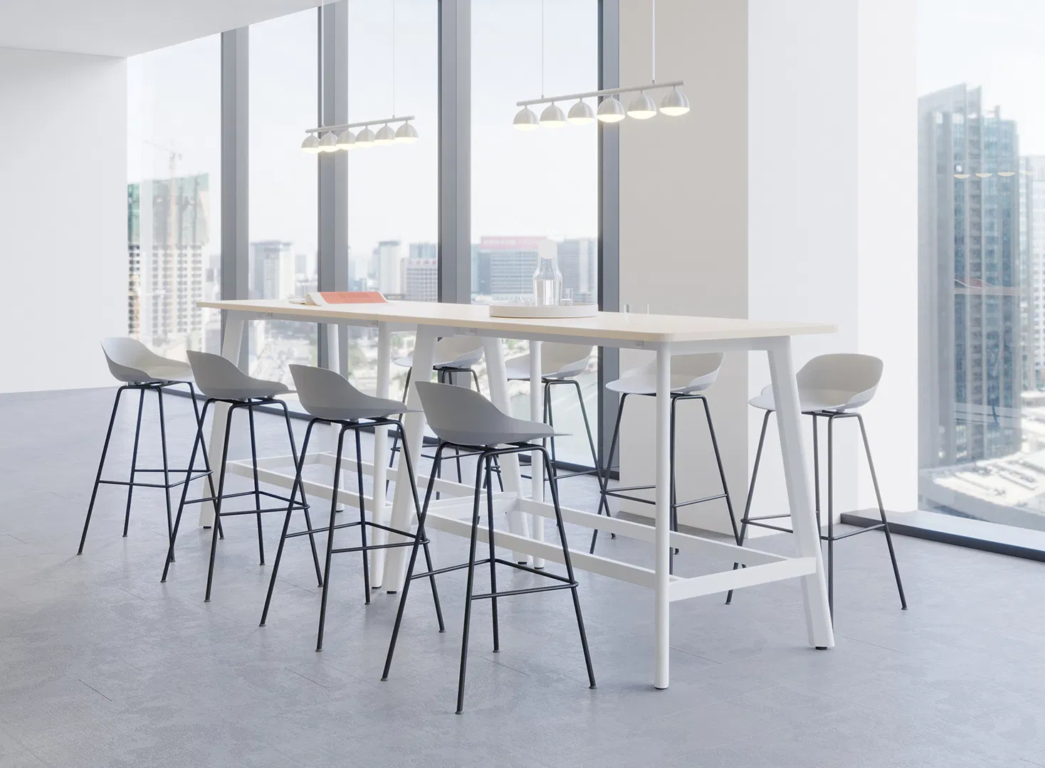Modern Nordic Counter Bar Chair Barstools PP Sureface Light Metal High Kitchen Stool for Home Bar Steady Feature