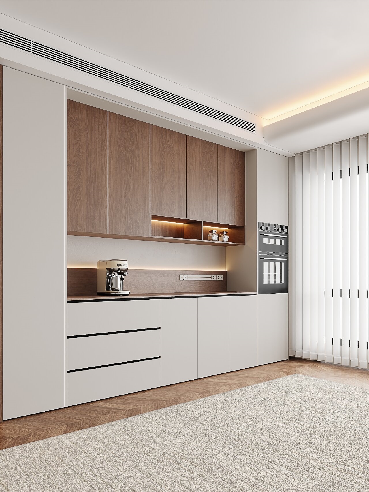 Customized Luxury Durable Using Various Sideboard Buffet Table Solid Wood Wooden Side Cabinet Pantry Cabinet in Dinning Room