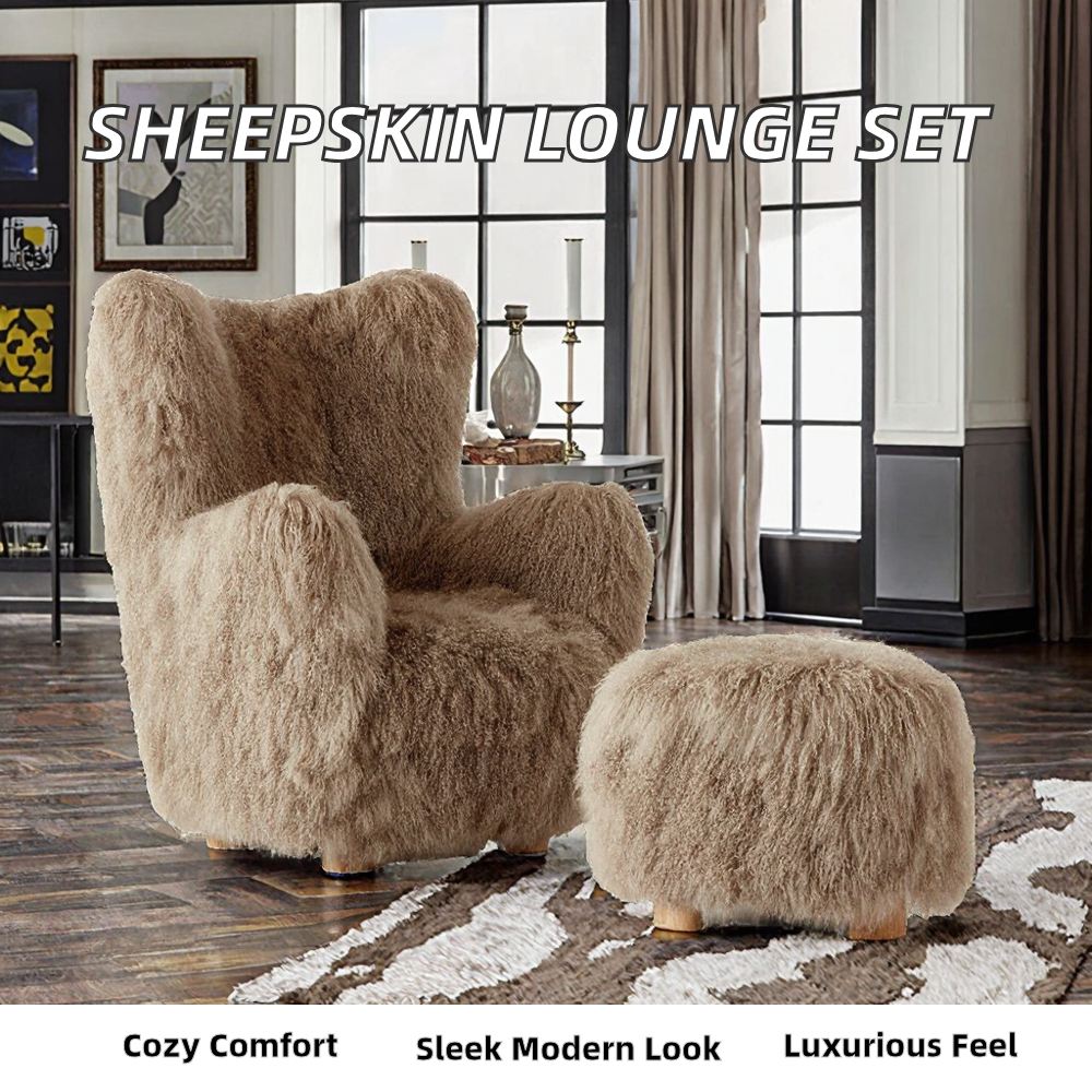 Mid Century Wood Frame Solid Back Manual Recliner Foam Filled Modern Leisure Accent Chair for Living Room Dining Home Office