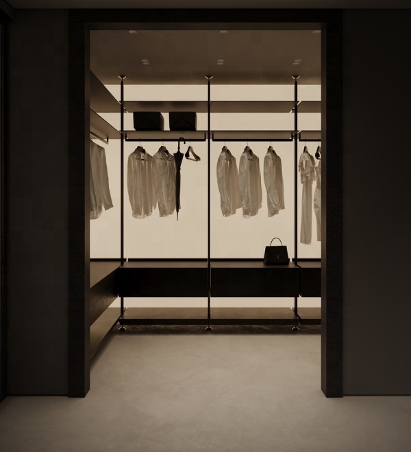 Aluminum MDF Modern Eco-Friendly Durable Bedroom Wardrobe with Closet System for Apartment Villa Mall Clothes Storage