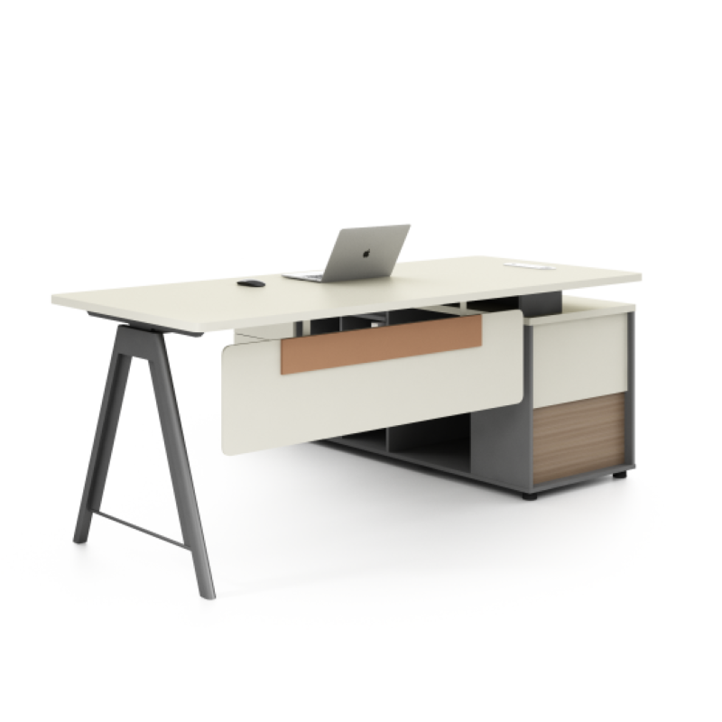 Modern Ergonomic Home Office Furniture Electric Standing Desk with Wooden Panel Computer Table of Optimal Height