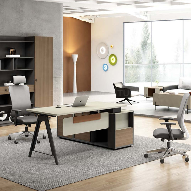 Modern Ergonomic Home Office Furniture Electric Standing Desk with Wooden Panel Computer Table of Optimal Height