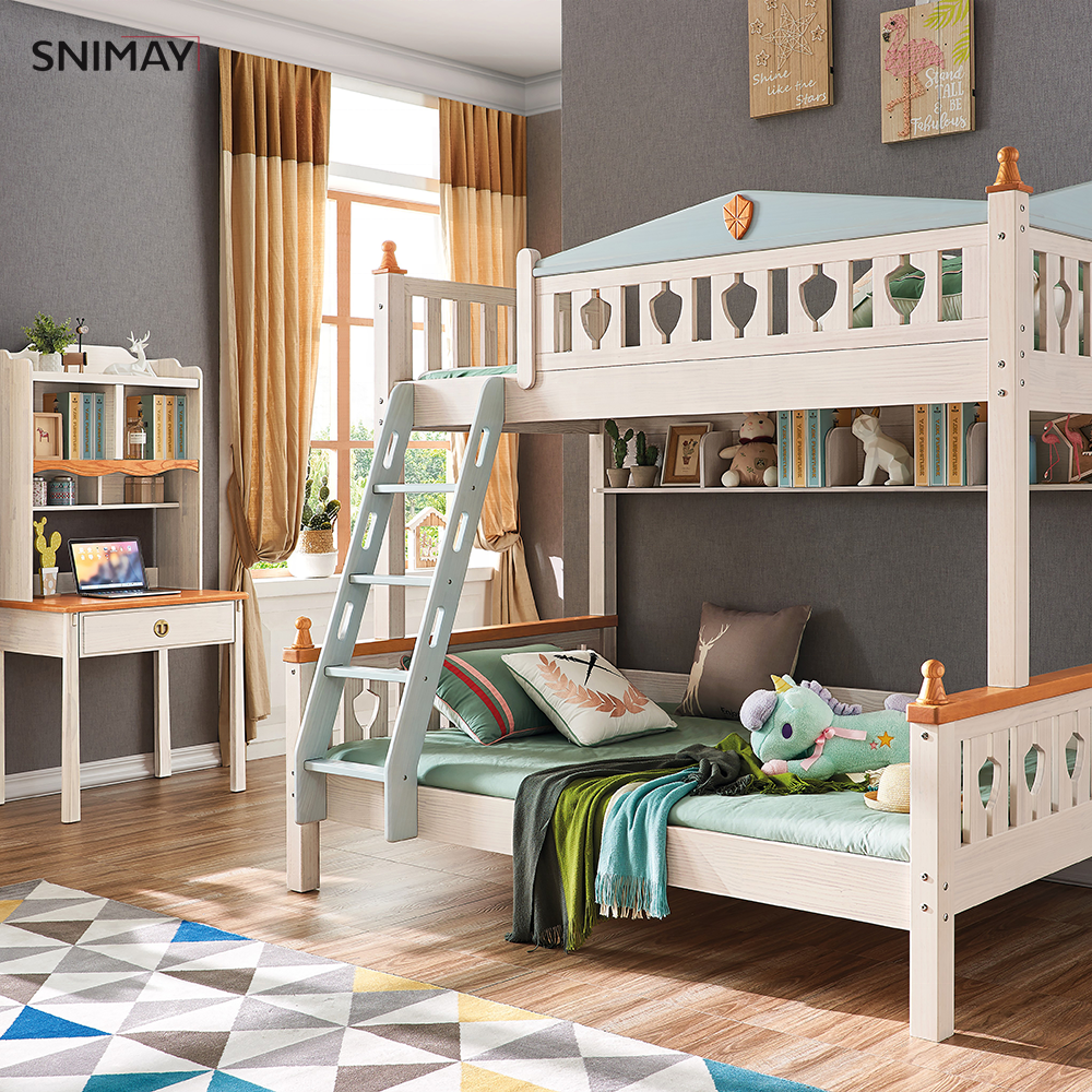 Children Bedroom Furniture Sets Wooden Bunk Bed Kids Usd Bed