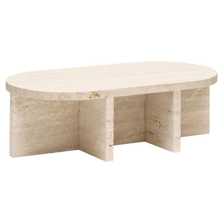 Classical Modern Design Outdoor Limestone Coffee Table End Table