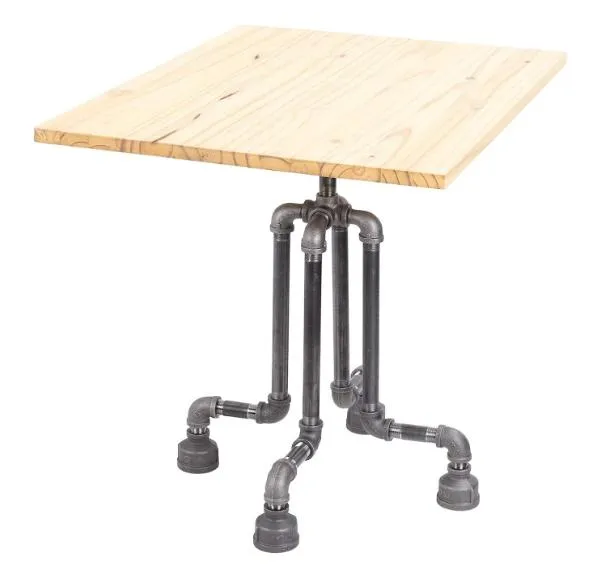 Industrial Table Leg Set Black Painted Malleable Iron Pipes Vintage Furniture Tables Used for Coffee Office and End Table Legs