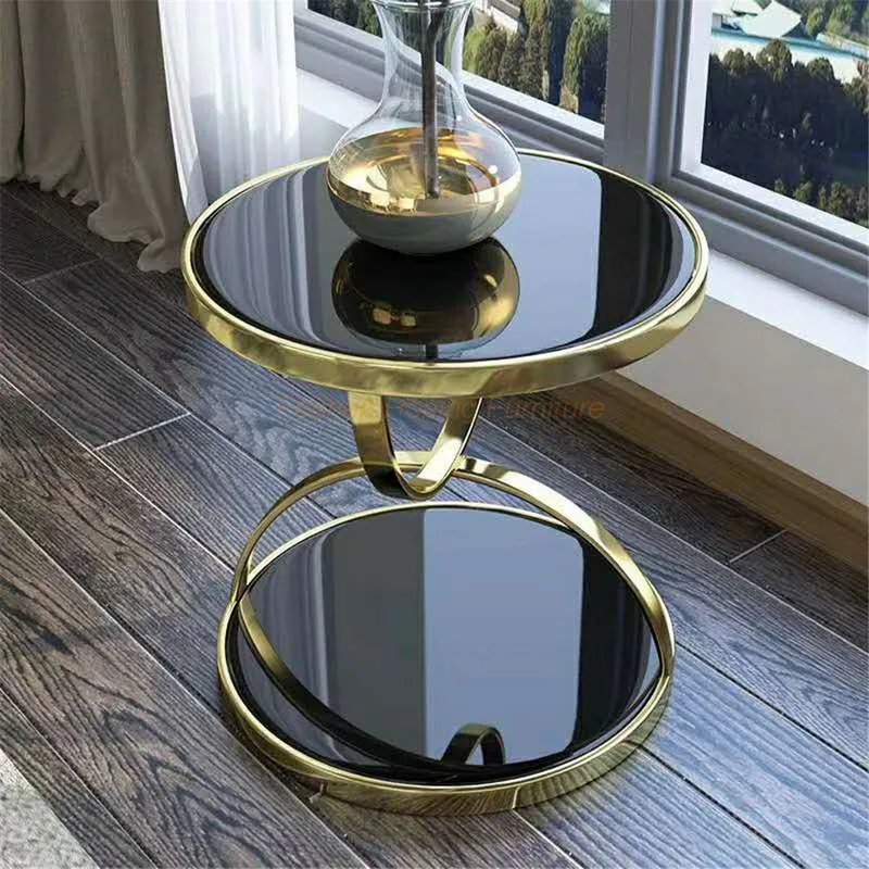 Stainless Steel Metal Living Room Nesting Coffee Table