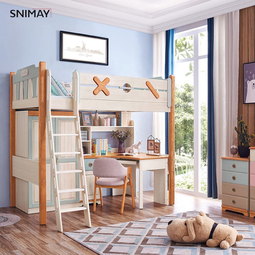 Children Bedroom Furniture Sets Wooden Bunk Bed Kids Usd Bed