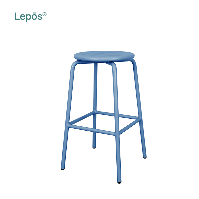 Commercial Furniture Indoor Home Bar Chairs Kitchen Lab Stool Counter Stool Outdoor Hotel Patio Cafe Round Aluminum Bar Stool