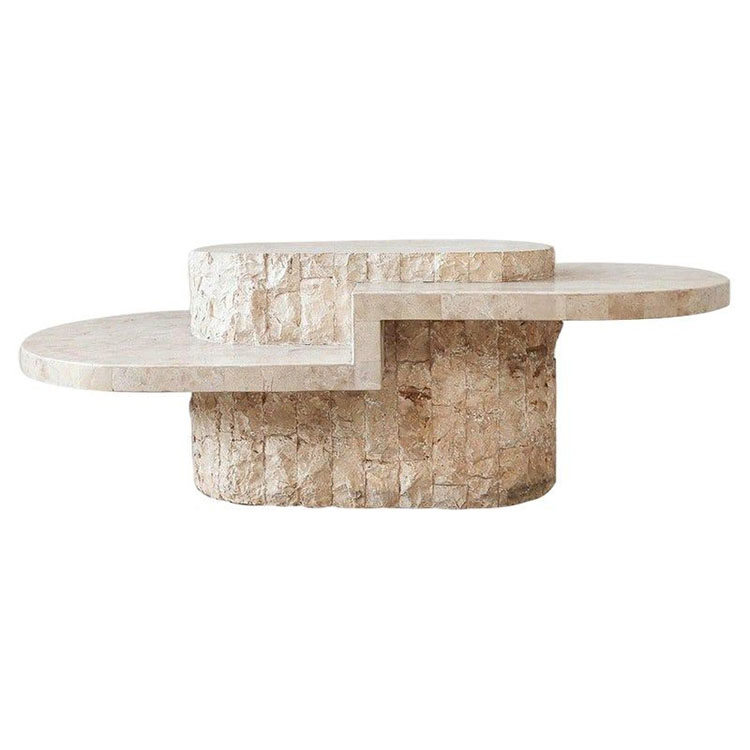 Classical Modern Design Outdoor Limestone Coffee Table End Table