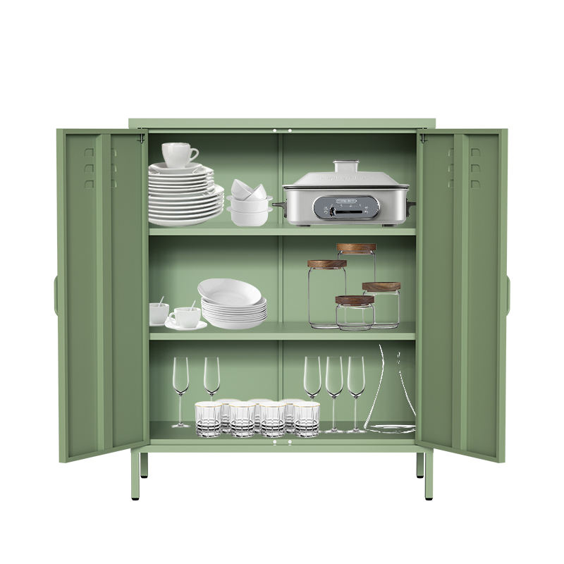 Wholesale Kitchen Sideboard Buffet Cabinet Dining Room Metal Cabinet Storage 2 Door