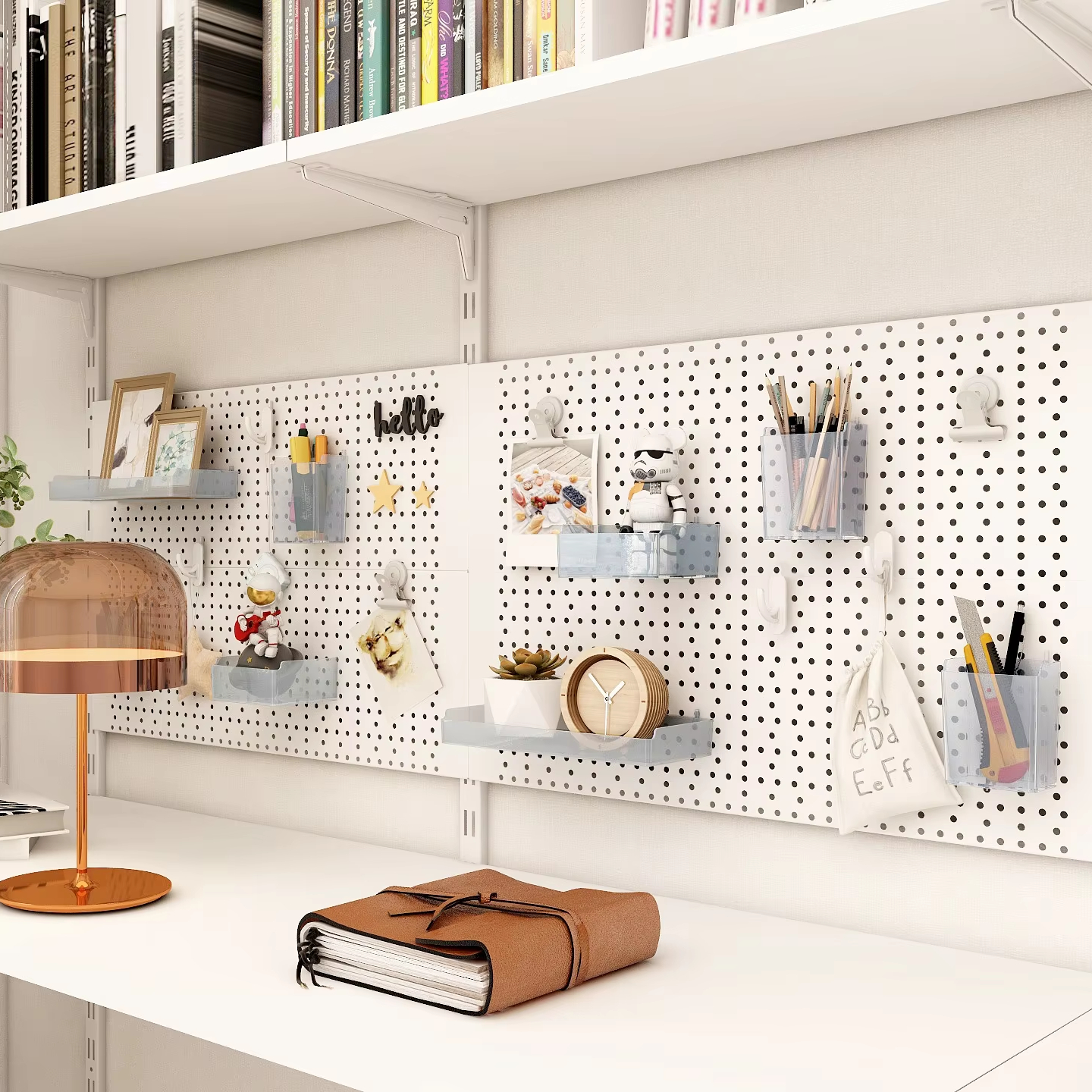 DIY Bookshelf Kit, Modern Wood Bookcase, Easy Assembly Storage Shelf for Home Office wall storage