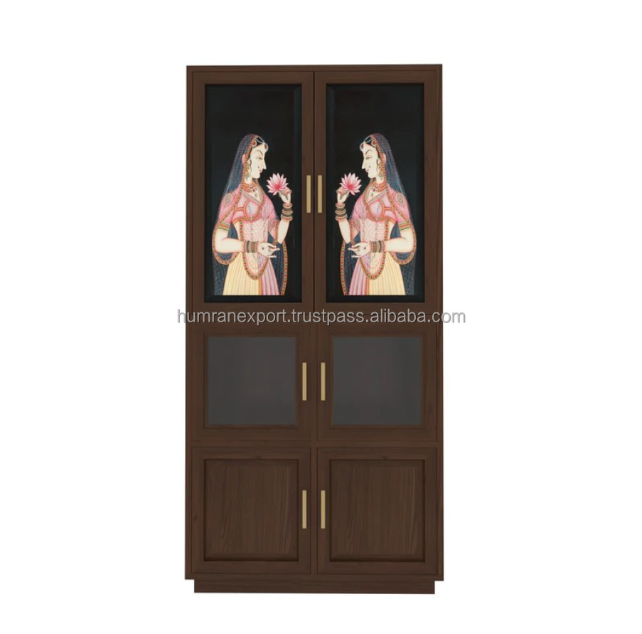 Large Wooden Wardrobe With Built in Shelving Providing Easy Organization For Clothes Shoes And Accessories
