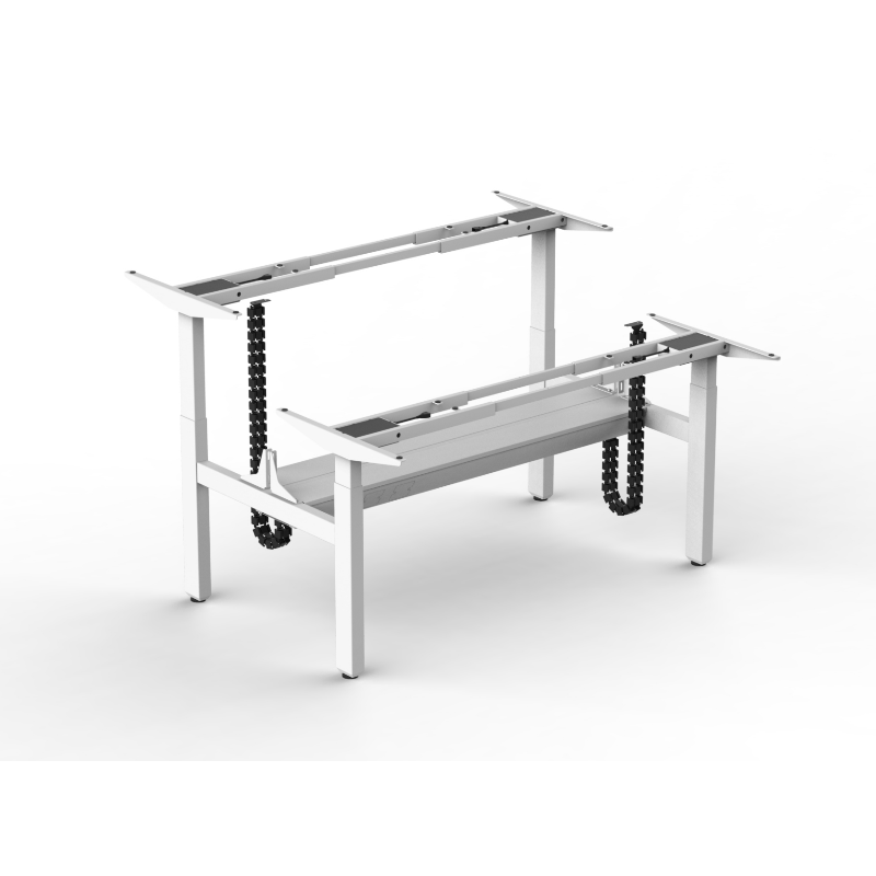 ZGO Metal Office Furniture Custom Colors H-Frame Desk Anti-Collision 25mm/s Height Adjustable Modular Extendable Modern
