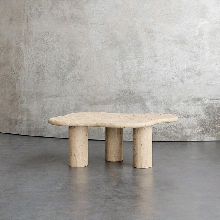 Classical Modern Design Outdoor Limestone Coffee Table End Table