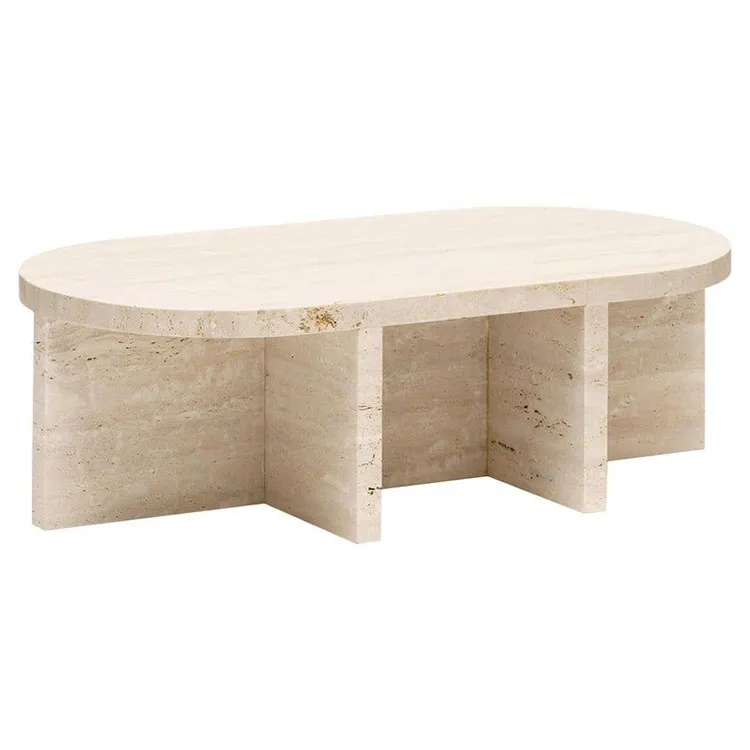 Classical Modern Design Outdoor Limestone Coffee Table End Table