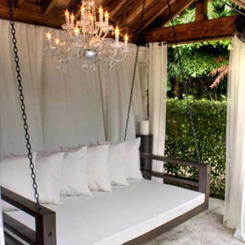 Modern Factory Rope Garden Furniture Hammock Aluminum Aluminum Frame Swing Outdoor Hanging Bed
