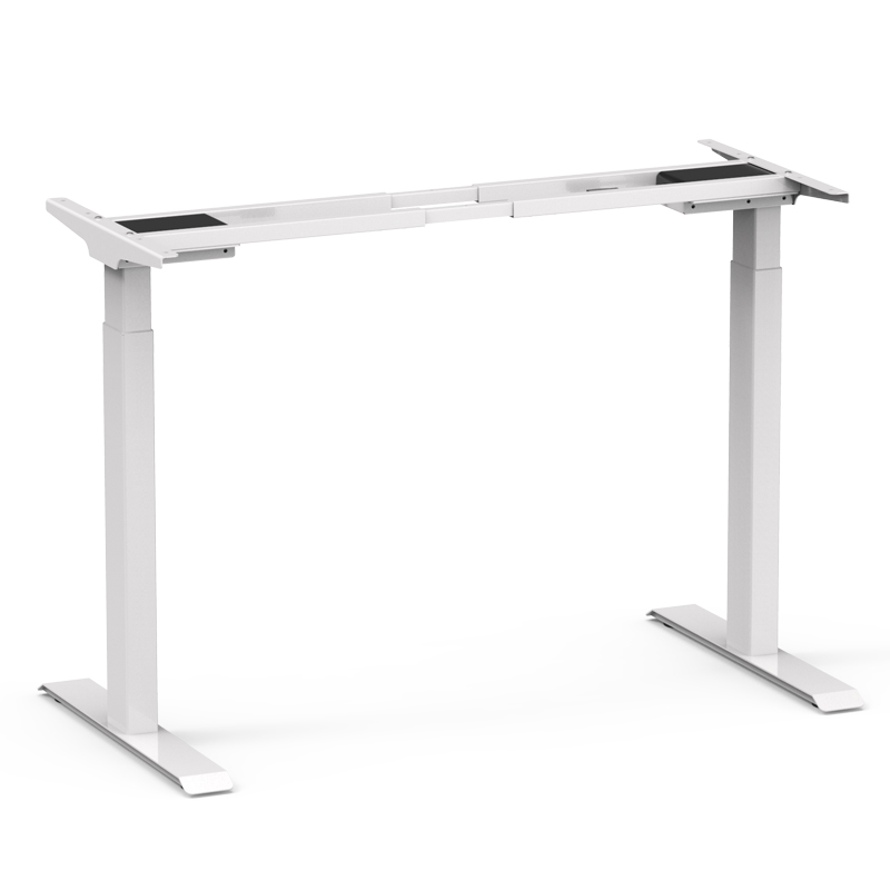 White Dual Motor Standing Desk