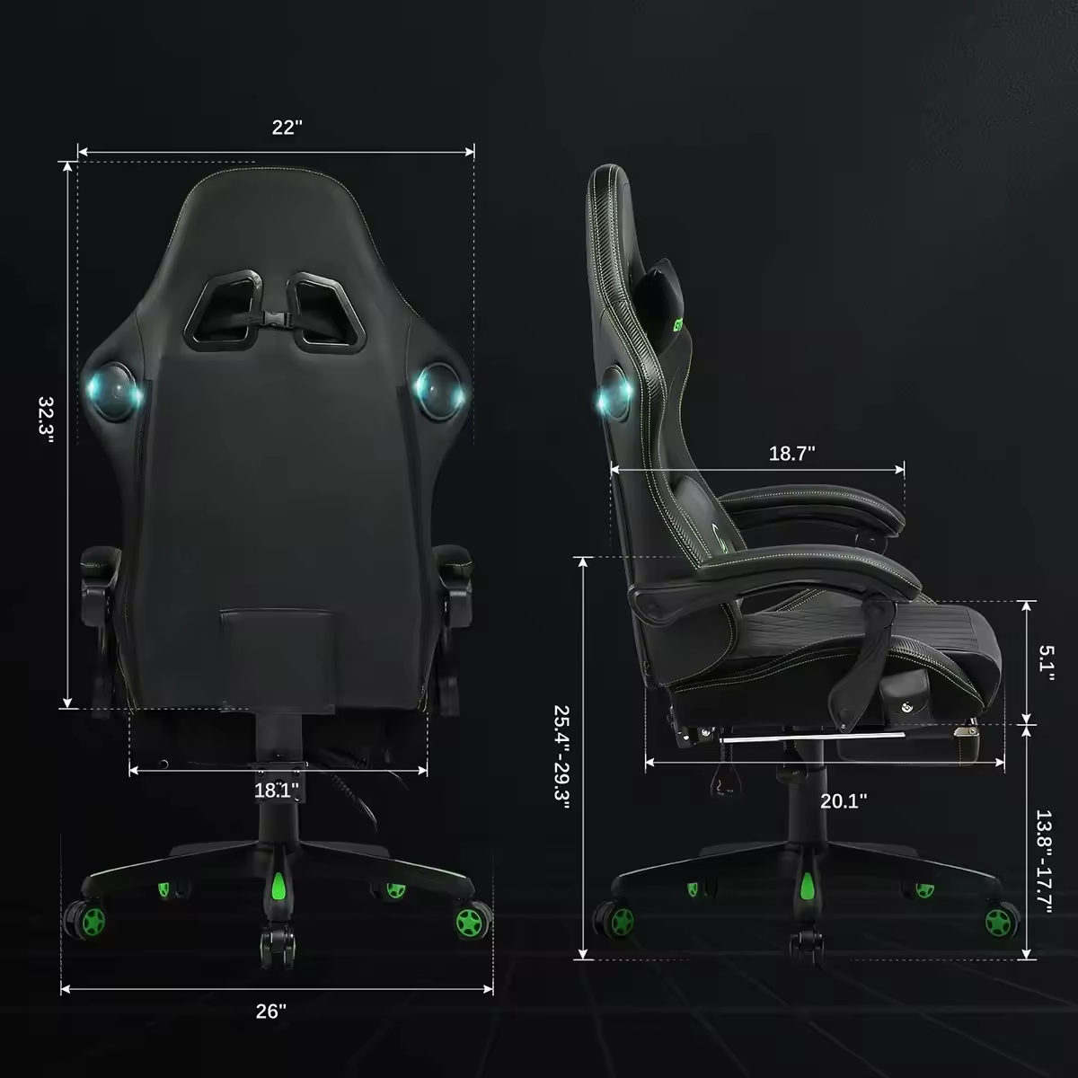 Razer Ergonomic Zero Gravity Gamer Racing Chair Custom Logo High Quality Massage Cooling Computer Adjustable Height Gaming Chair