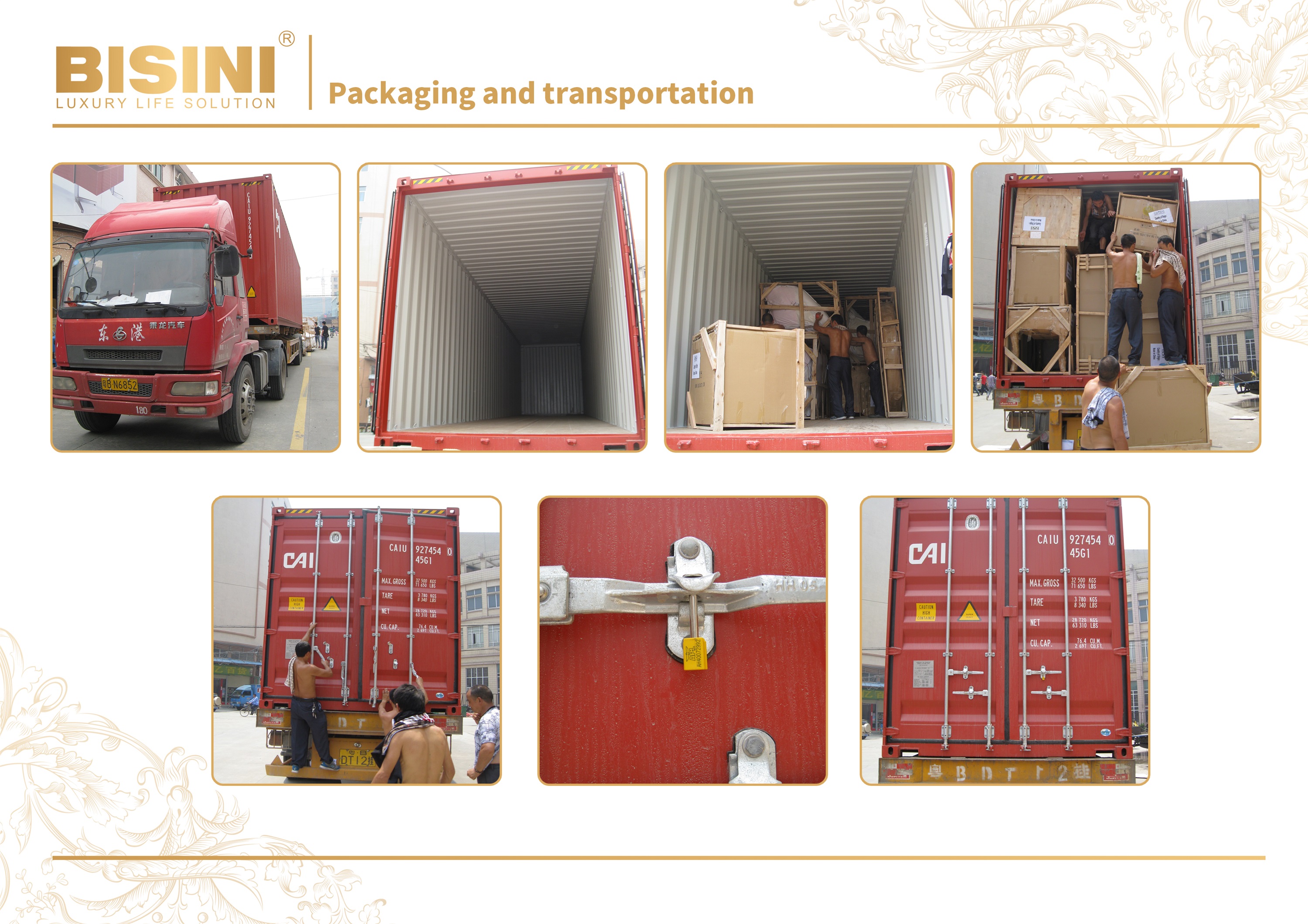 Logistic packaging and safe container loading process