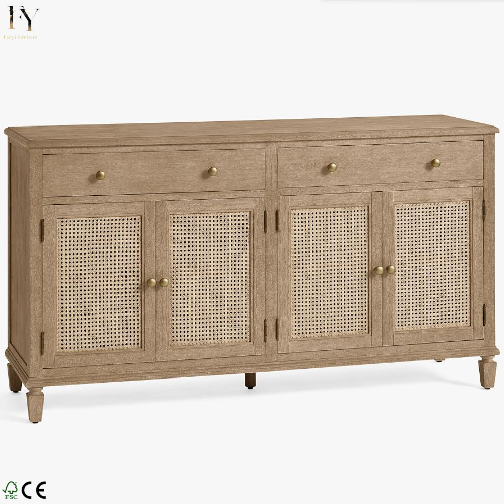High Quality Solid Oak Sideboard Buffet Cabinet With Storage For Dining Room And Kitchen Home Furniture
