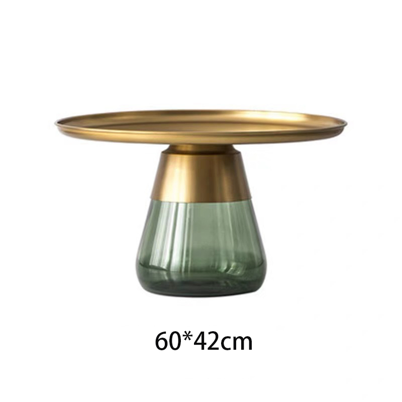 Simple Colored Glass Coffee Table with a Luxurious and High-End Feel Sofa Side Table