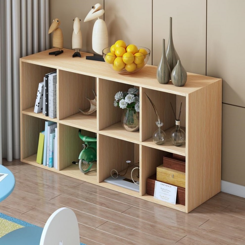Multi-functional Wooden Bookshelf Big Capacity Adjustable Shelves Freestanding Modern Design for Home Office School Use