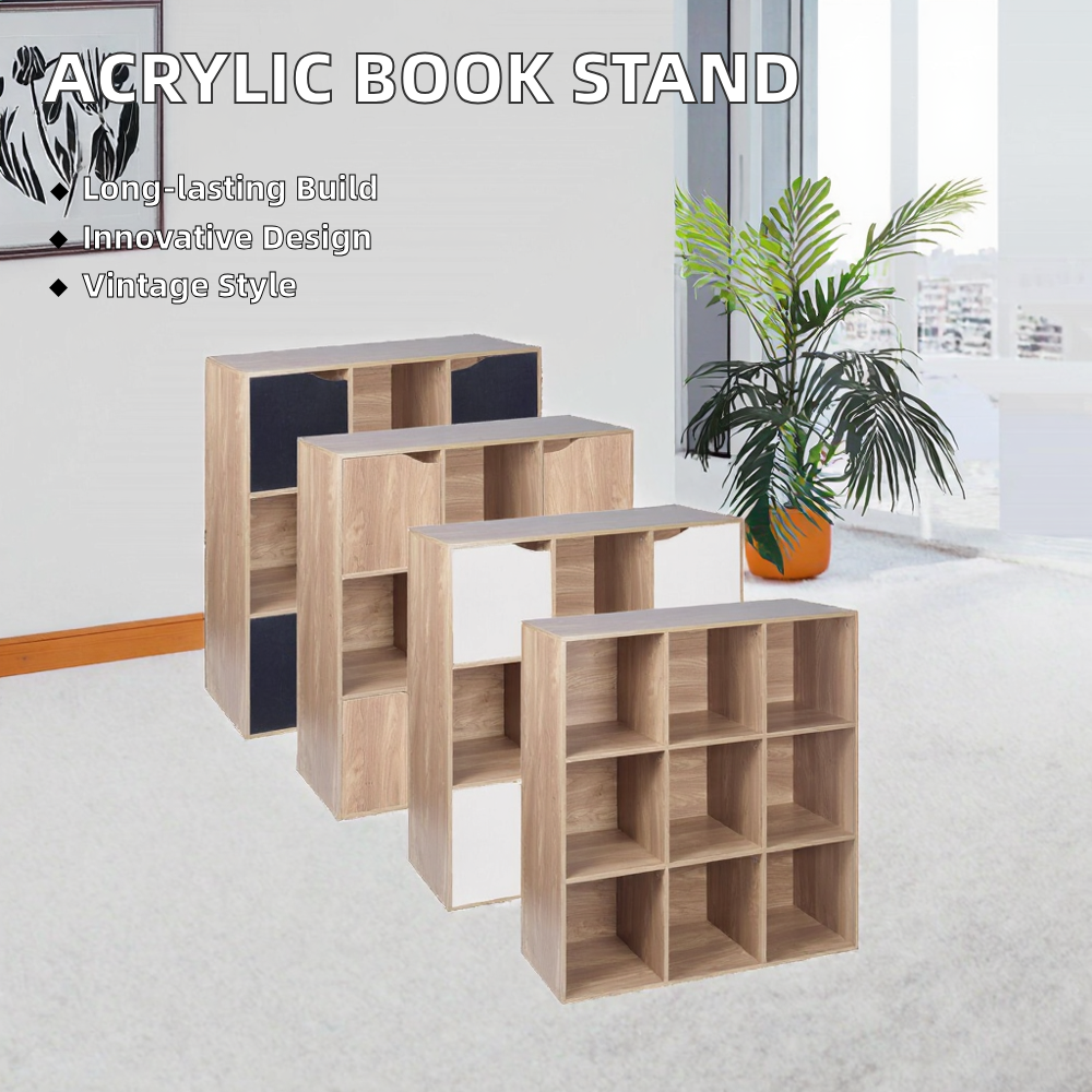 Modern Portable Solid Wood Bookshelf with 5 Shelves 10-Year Warranty for Home Office Living Room Bedroom School &amp; Hospital Decor