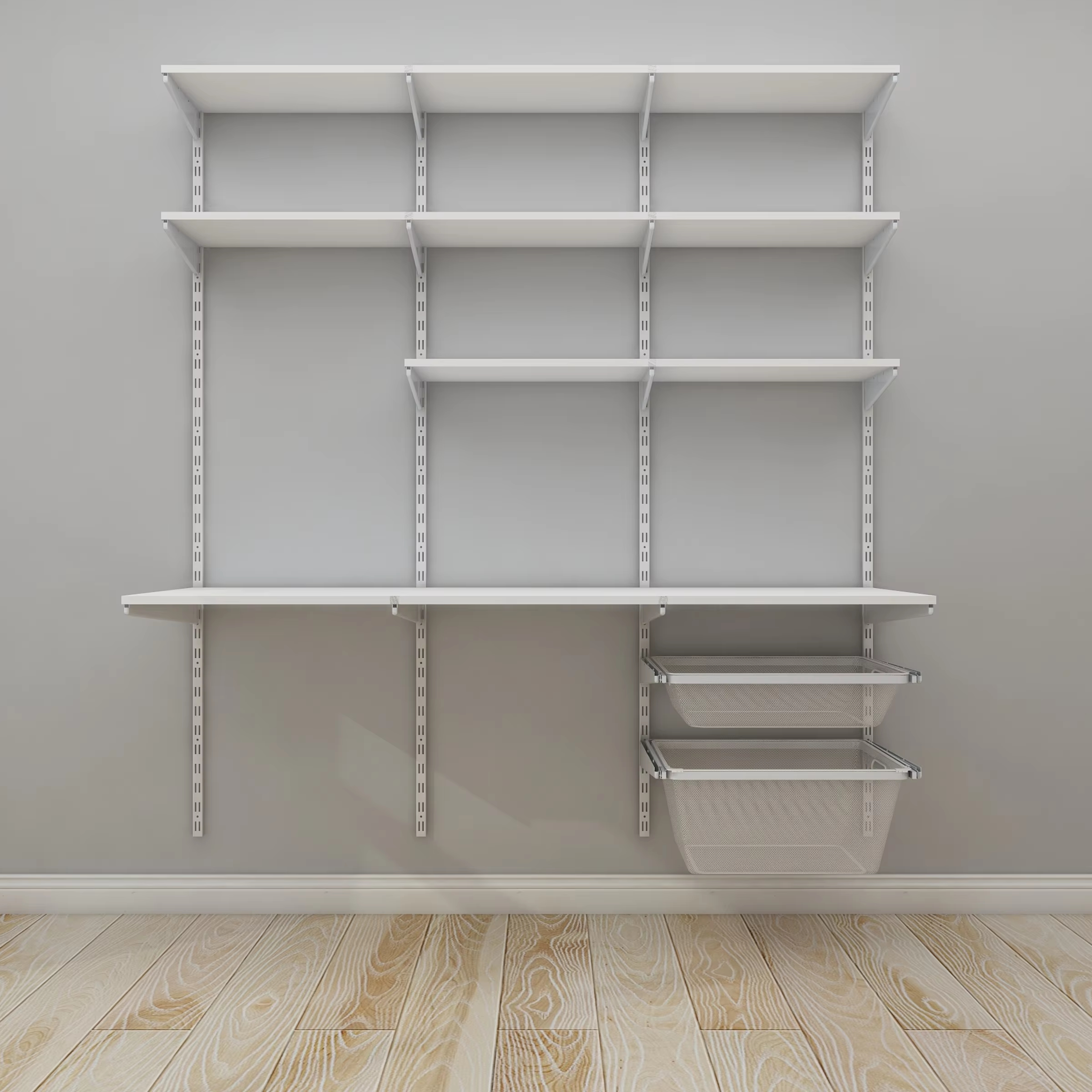 DIY Bookshelf Kit, Modern Wood Bookcase, Easy Assembly Storage Shelf for Home Office wall storage