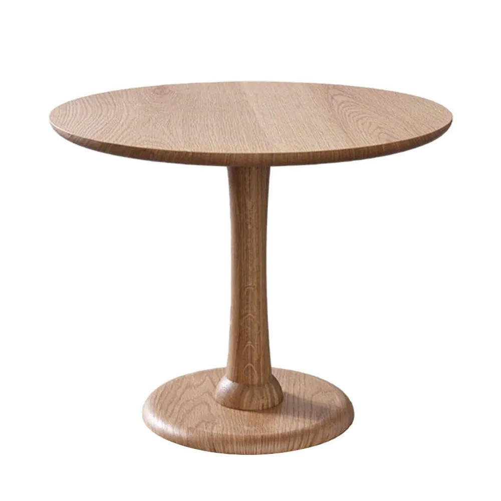 Set of 2 Round Solid Wood Nesting Coffee Tables Nordic Minimalist Living Room Side End Table