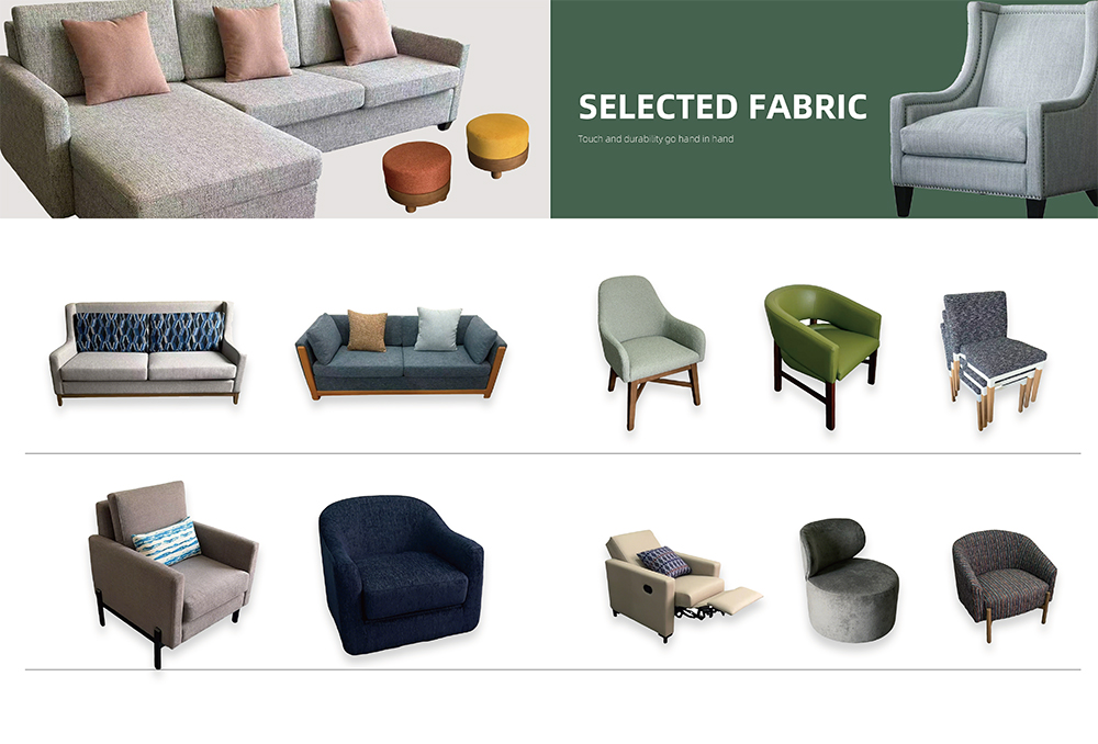 Modern Fabric One Seat Reclining Accent Chair with Durable Wood Legs and Eco-Friendly Design for Living Room