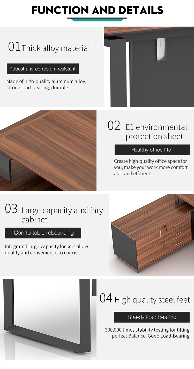 Executive desk framework details