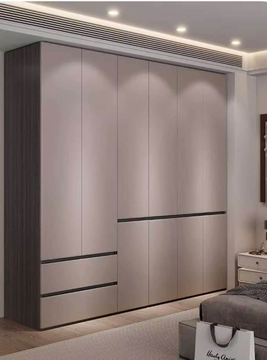 Family Apartment Hotel Bedroom Furniture Modern Luxury Design Bedroom Wardrobe with Shelves and Drawers