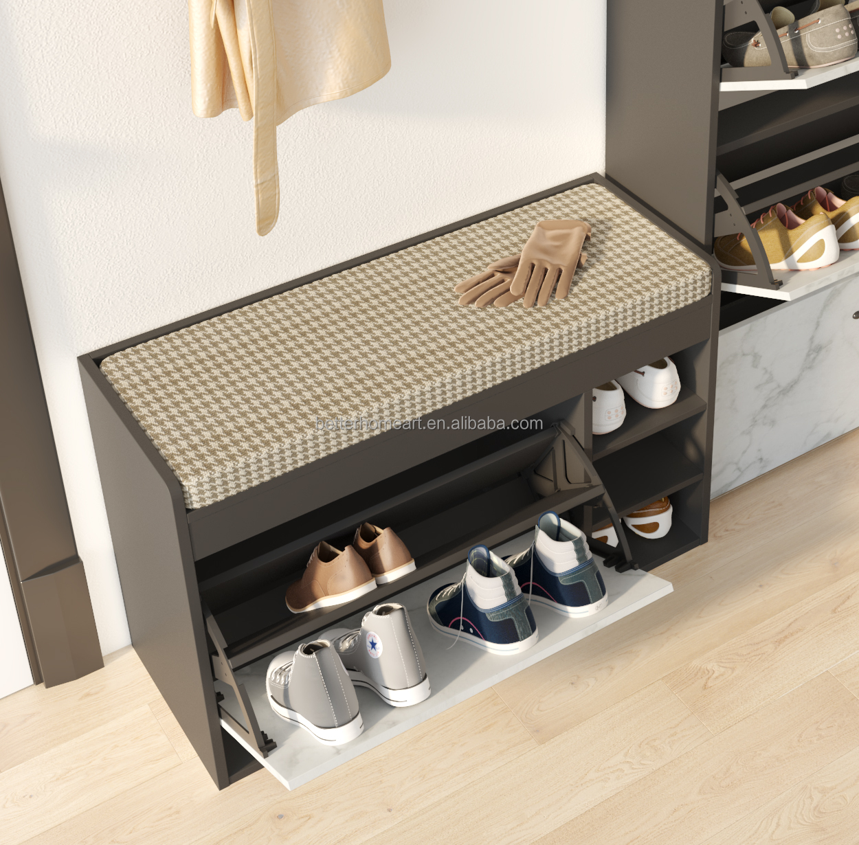 Shoe storage cabinet view 3