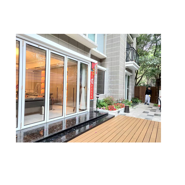 Modern Aluminum Alloy Folding Entry Outdoor Exterior Door Soundproof Double Glazing Waterproof Bifold Accordion Doors Thermal