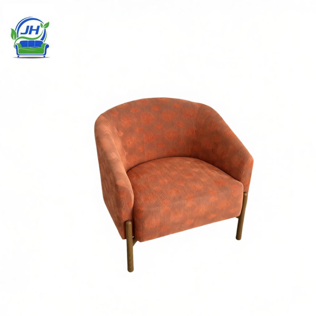 Modern Fabric One Seat Reclining Accent Chair with Durable Wood Legs and Eco-Friendly Design for Living Room