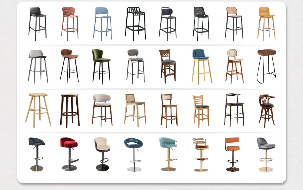 Customizable Commercial Counter Height Bar Stool Placement