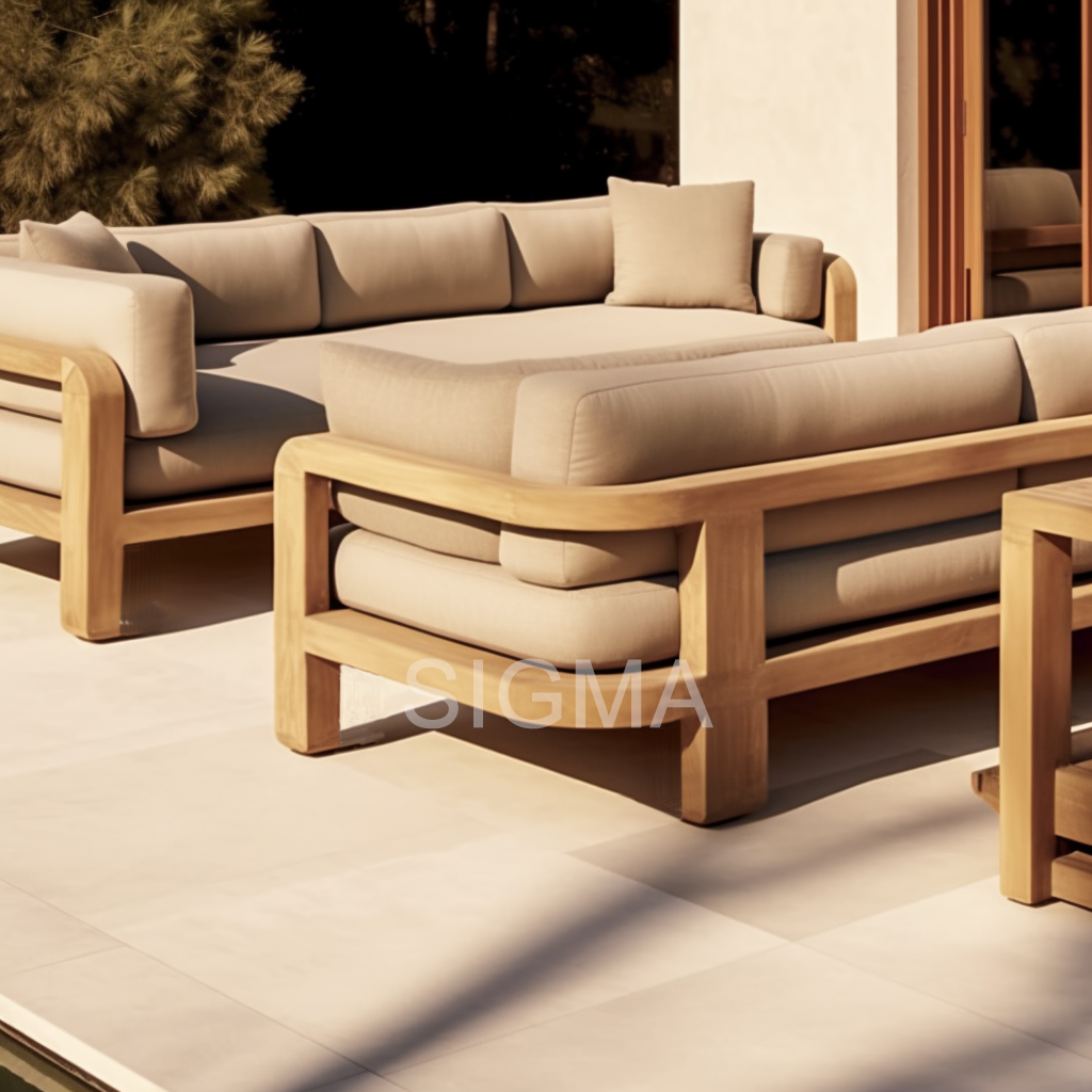 Teak Outdoor Sofa Set Detail 6