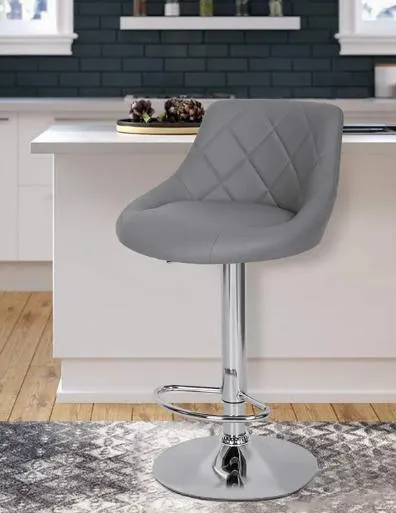 Height Adjustable 360 Swivel Chair Nordic Black Metal Legs High Chair Swivel Bar Stools for Kitchen Breakfast Coffee Counter