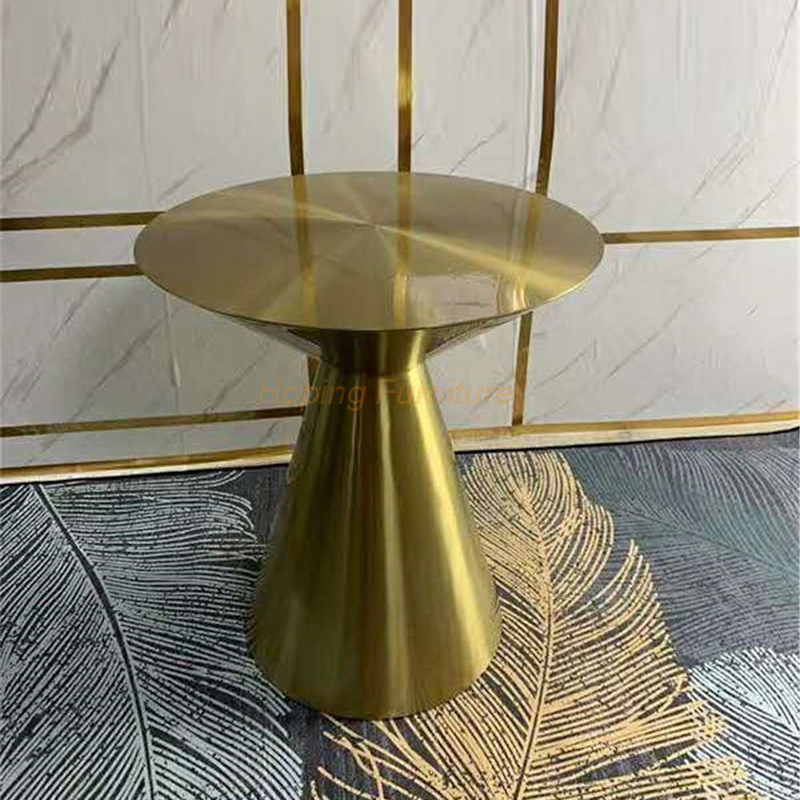 Stainless Steel Metal Living Room Nesting Coffee Table Side End Table with Marble Top Modern Restaurant Furniture