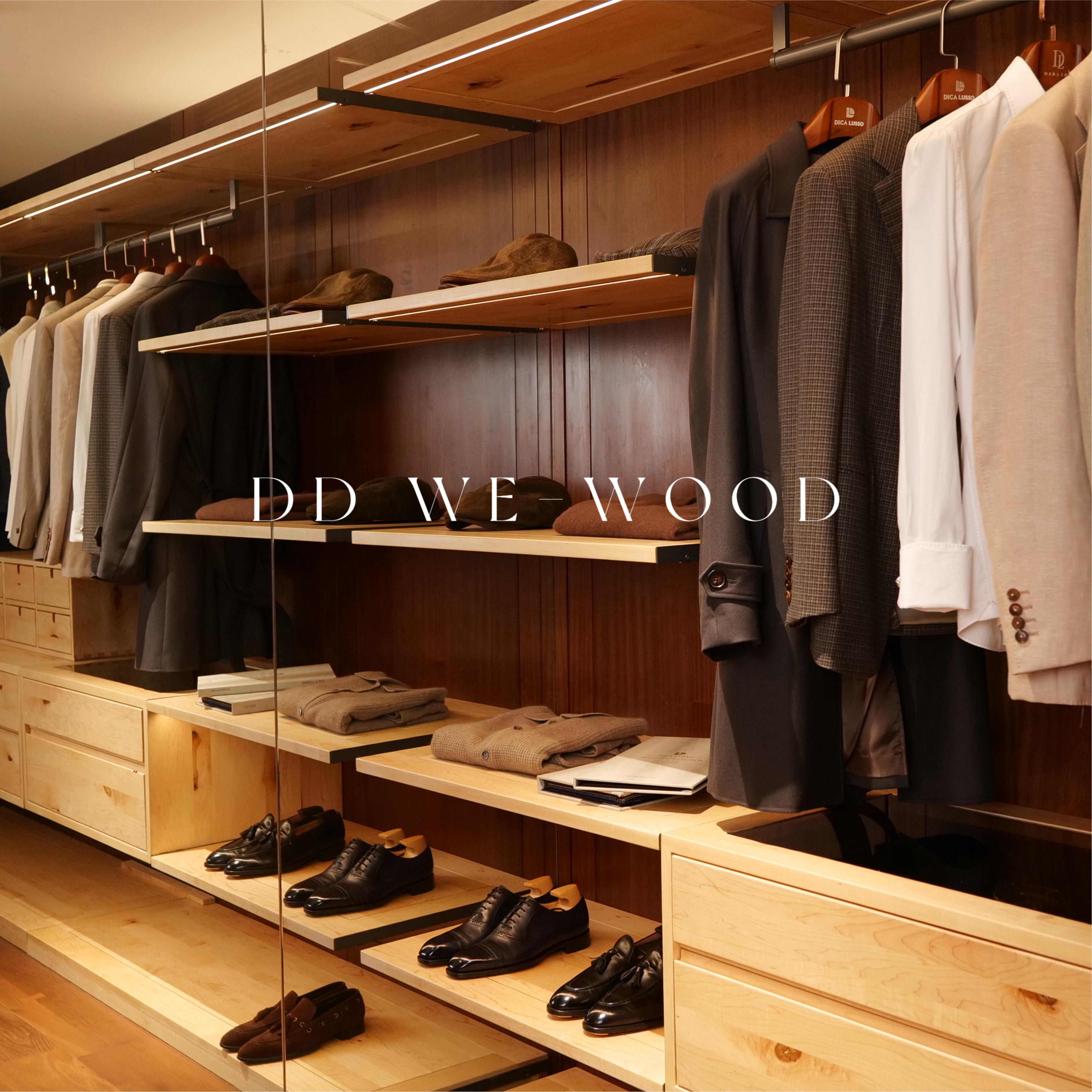 Exhibition Hall Bedroom Solid Wood Wardrobe with Accessories Japanese Modern Design Walk-in Closet System
