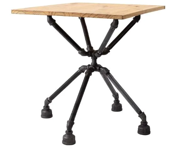 Industrial Table Leg Set Black Painted Malleable Iron Pipes Vintage Furniture Tables Used for Coffee Office and End Table Legs