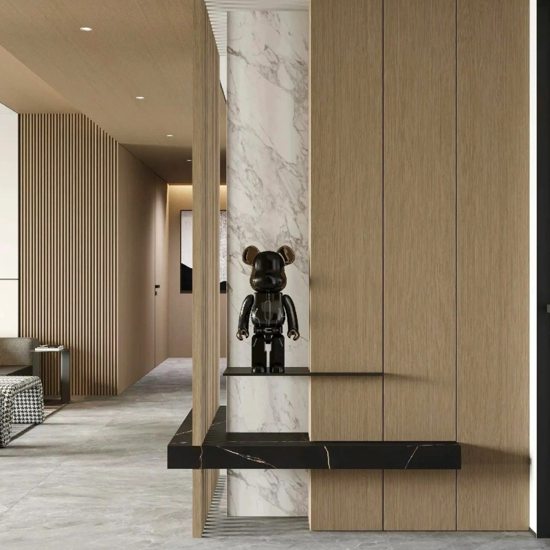 Custom Make Modern Handmade Solid Wood Mudroom Entryway Console Cabinet for Living Room Apartment Villa Hotel