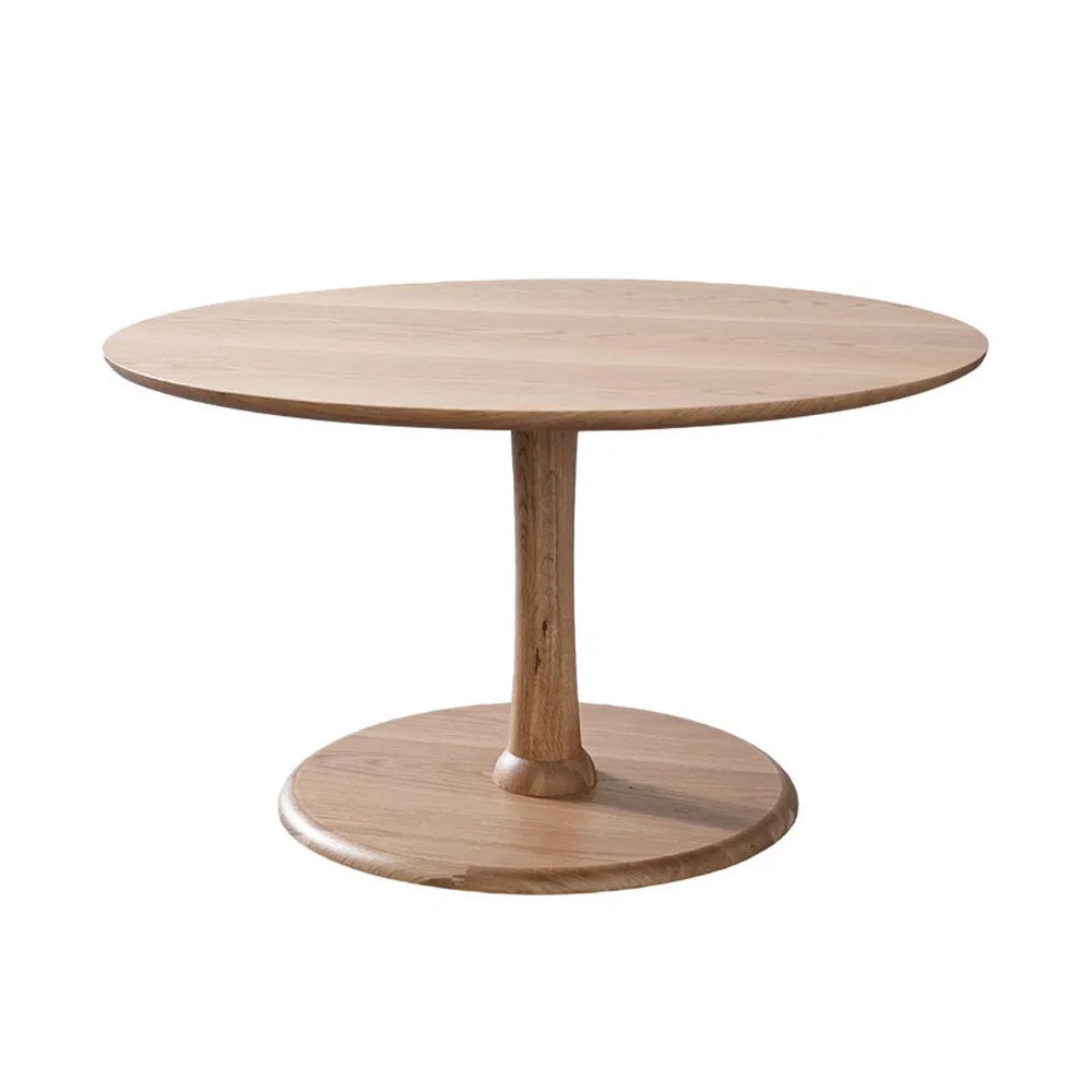 Set of 2 Round Solid Wood Nesting Coffee Tables Nordic Minimalist Living Room Side End Table