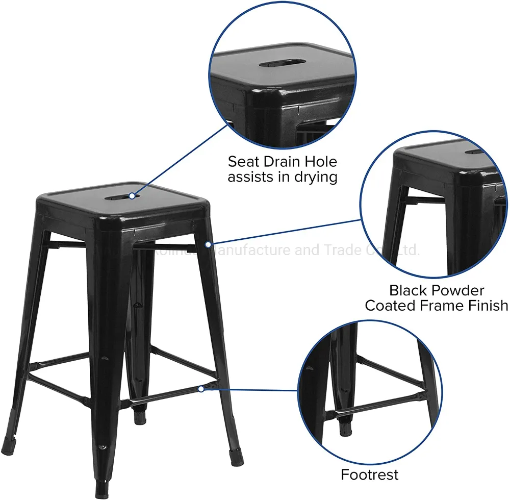Rust Finish Tolix Bar Stool Option