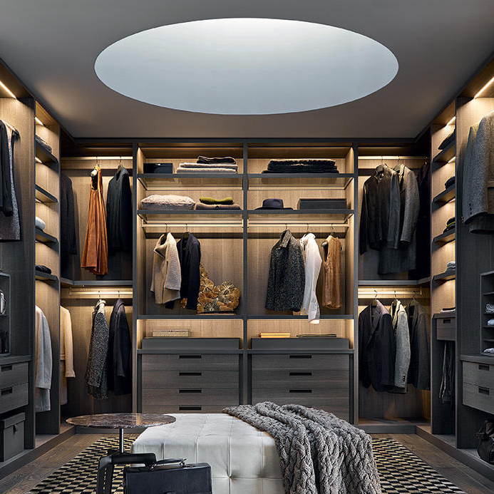 Latest Bedroom Furniture Designs Clothes Closet with Accessories Wardrobe Collection 3D Interior Design Villa
