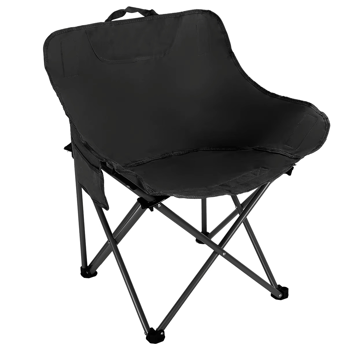 CE Certified Lightweight Folding Beach Chair with Steel Frame Portable Outdoor Camping Chair for Travel and Backyard Use