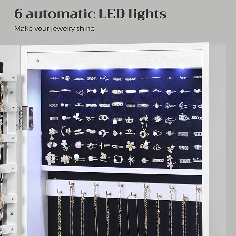 jewelry cabinet mirrored