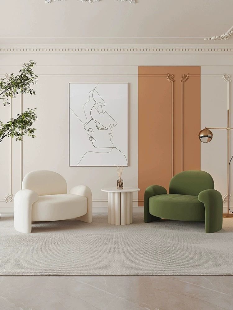Modern Luxurious Multi-function Accent Chair with Velvet Reclining Function Wood Material Home Furniture for Living Room