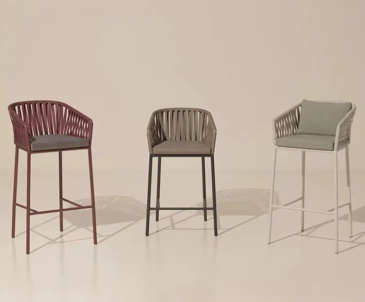 Plastic Kitchen Counter Height Bar Stools Rattan for Kitchen