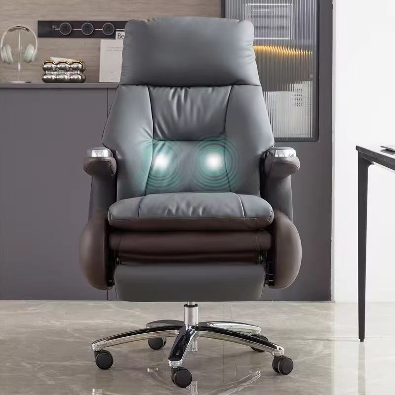 2025 Modern Luxury Executive Swivel Chair New Design Manual/Electric Reclining Boss Chair Synthetic Leather for Home Use